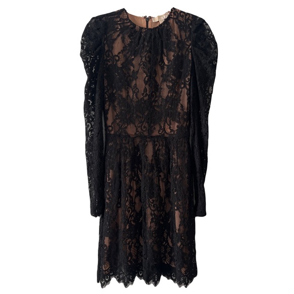 Michael Kors Lace Puff Sleeve Dress - Picture 8 of 8